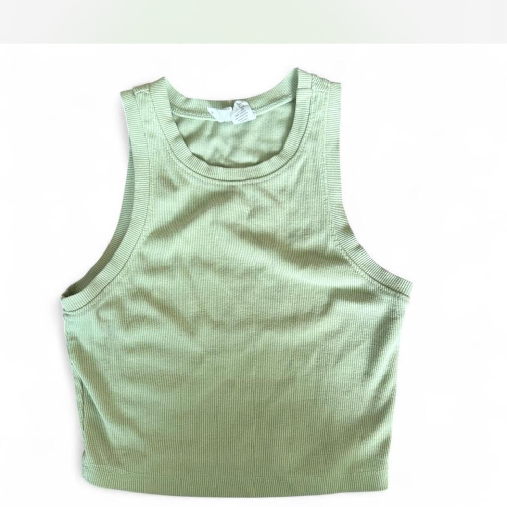 Tilly's Light Green Ribbed Tank Top
